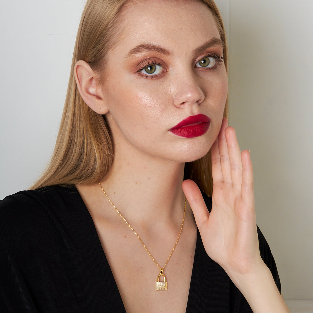 Kilit Kolye - 925 GÜMÜŞ