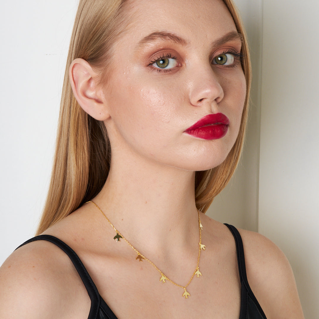 Kuşlar Kolye - 925 GÜMÜŞ