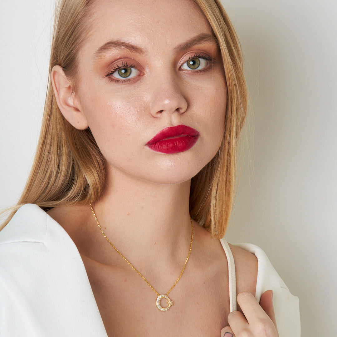 Sıralı Yıldız Kolye - 925 GÜMÜŞ