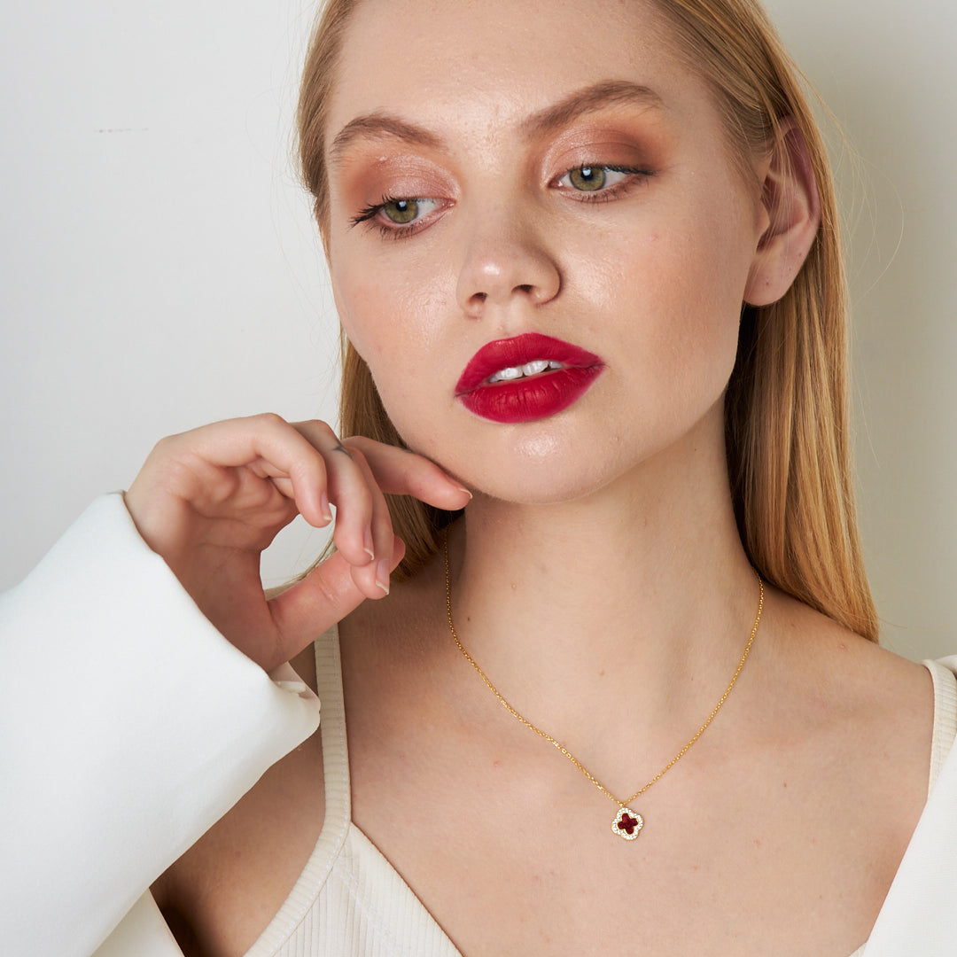 Yonca Kolye - 925 GÜMÜŞ