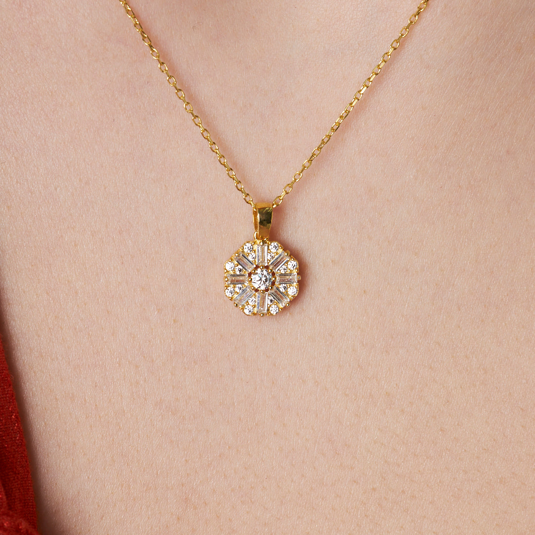 Baget Tekerlek Kolye - 925 GÜMÜŞ