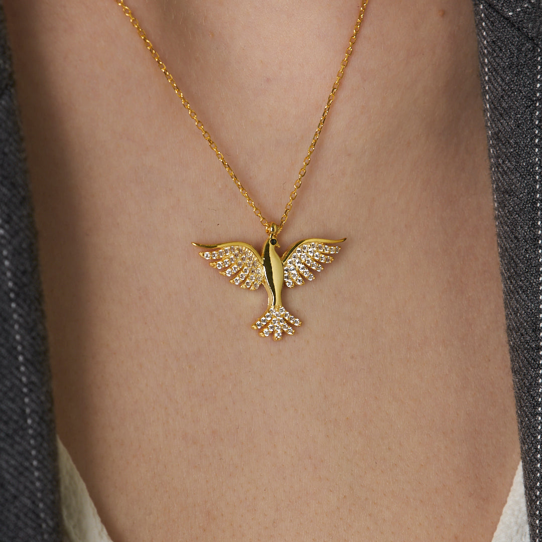 Anka Kuşu Kolye - 925 GÜMÜŞ