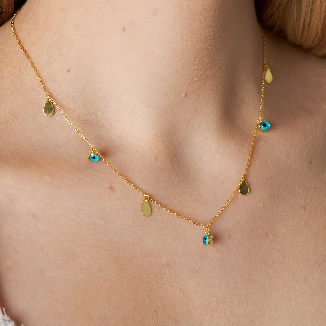 Nazar Damlası Kolye - 925 GÜMÜŞ