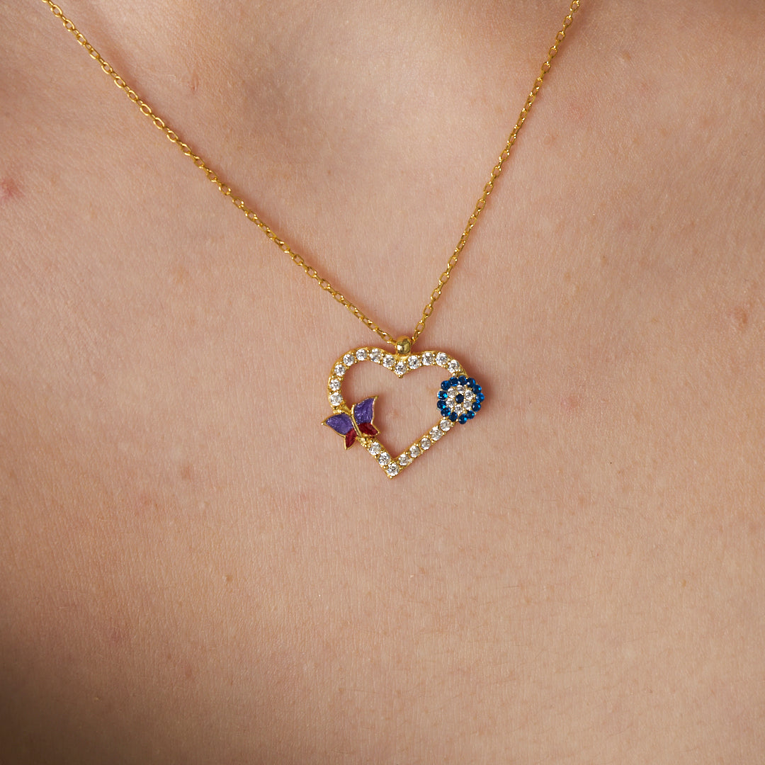 Kelebek Kalpli Kolye - 925 GÜMÜŞ