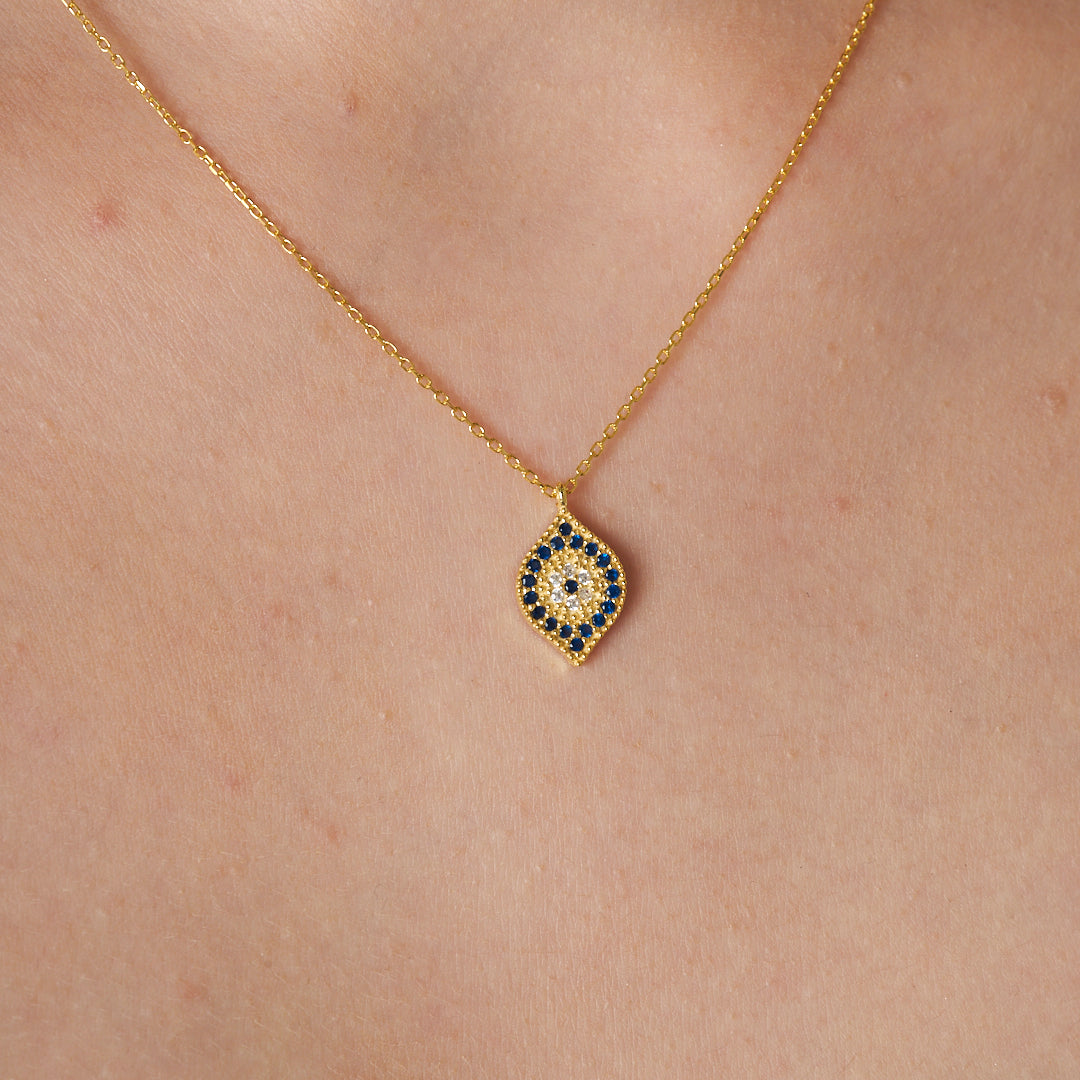 Dikey Göz Kolye - 925 GÜMÜŞ