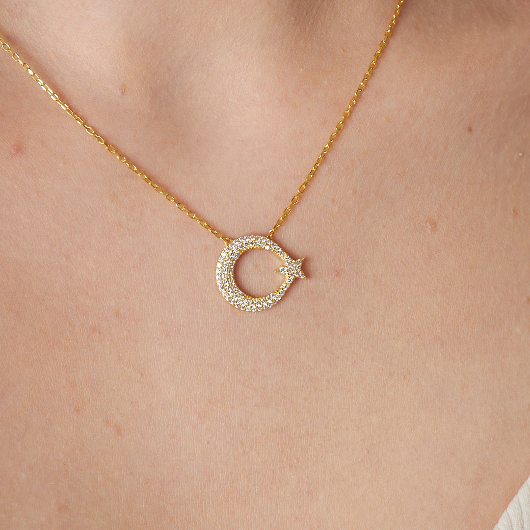 Sıralı Yıldız Kolye - 925 GÜMÜŞ