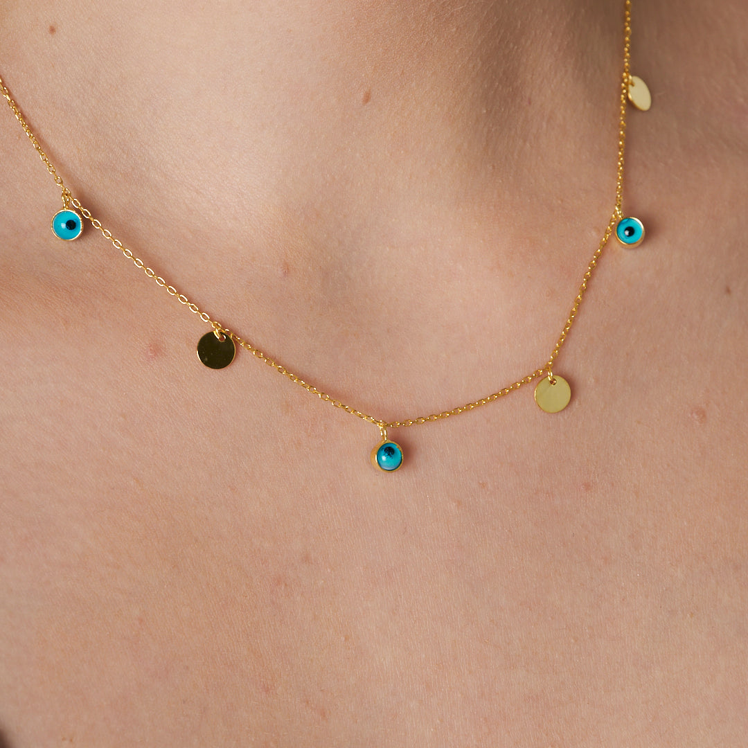 Nazar Damgası Kolye - 925 GÜMÜŞ