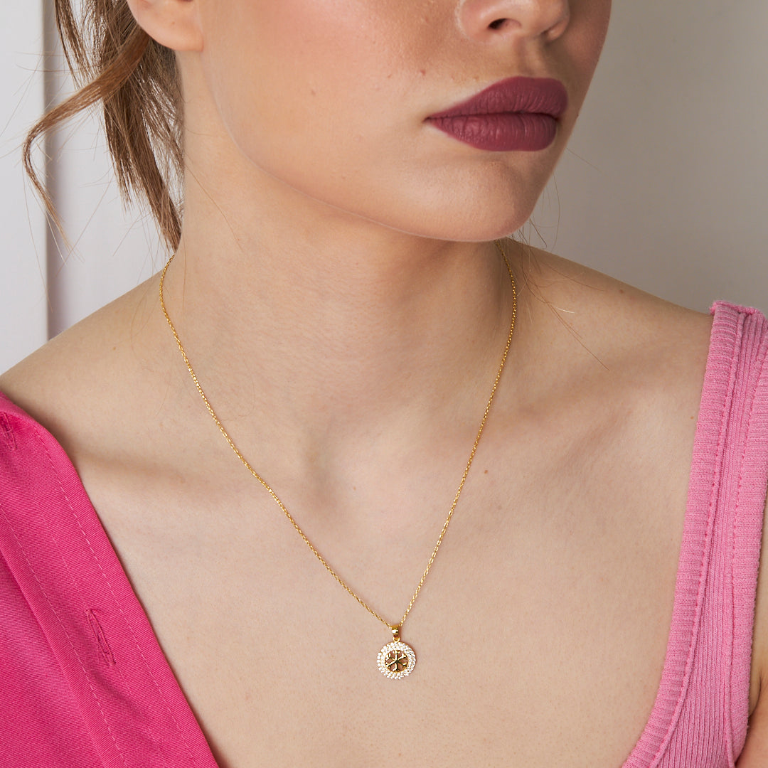 Fiyonklu Kar Tanesi Kolye - 925 GÜMÜŞ