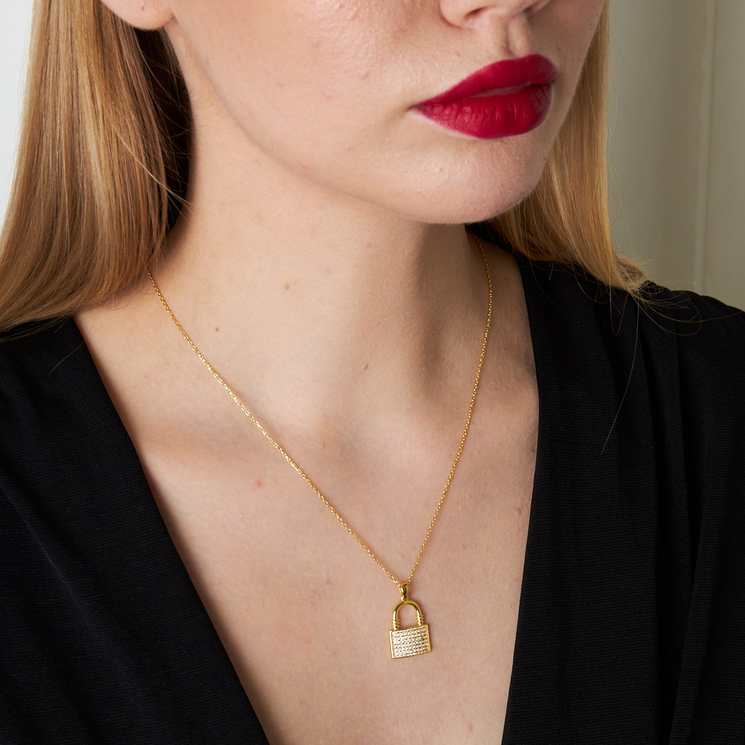 Kilit Kolye - 925 GÜMÜŞ