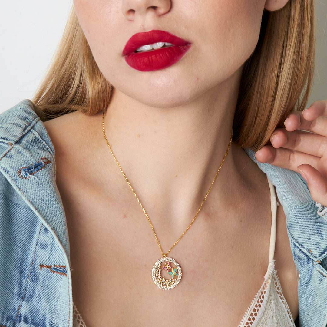 Kelebek Yuva Kolye - 925 GÜMÜŞ