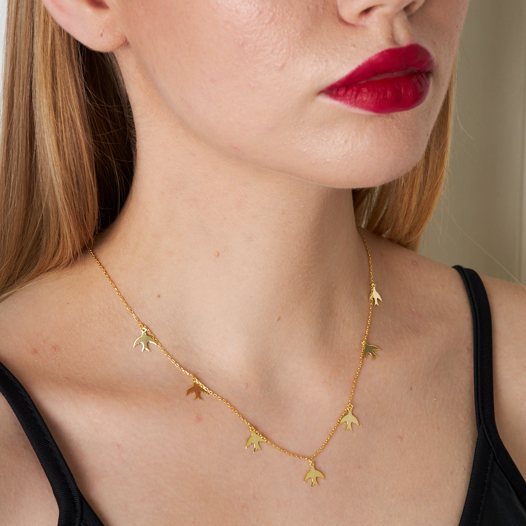 Kuşlar Kolye - 925 GÜMÜŞ