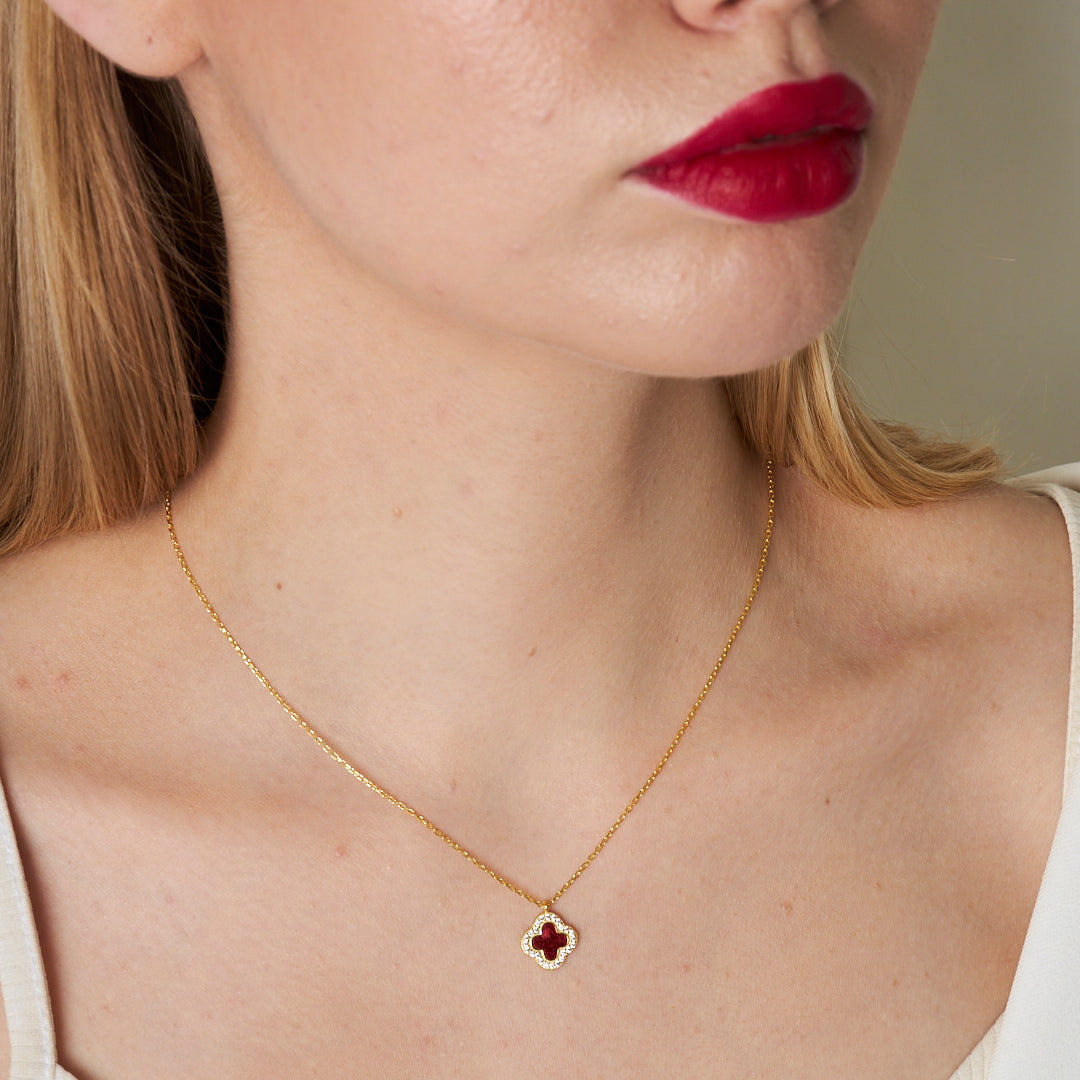 Yonca Kolye - 925 GÜMÜŞ