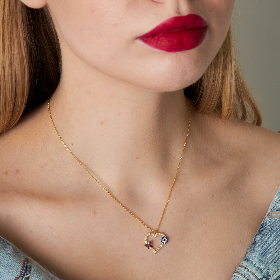 Kelebek Kalpli Kolye - 925 GÜMÜŞ