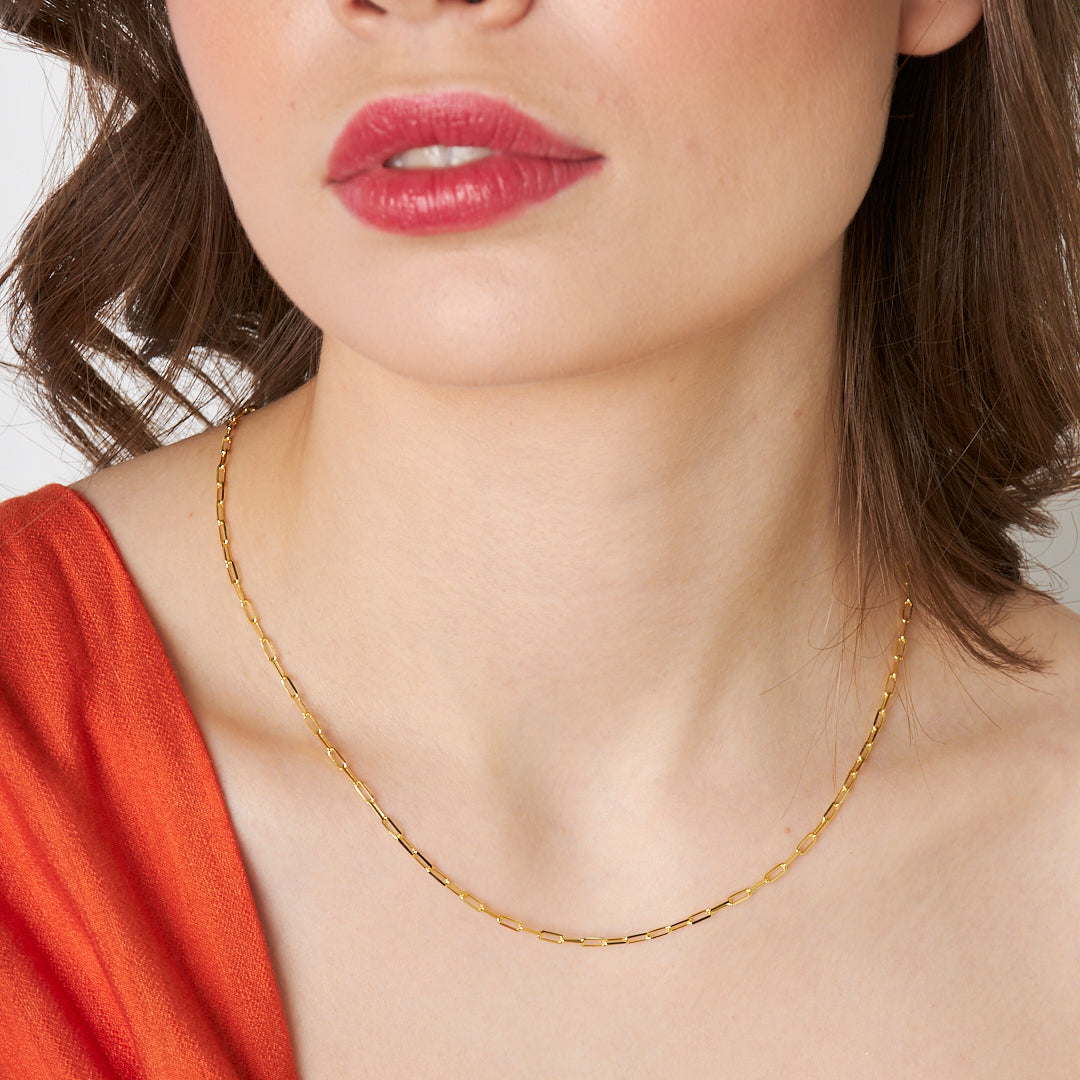 Basit Ataç Zincir Kolye - 925 GÜMÜŞ