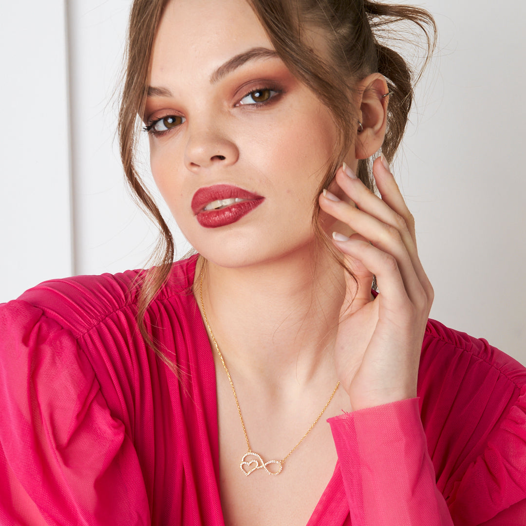 Kalpli Sonsuz Kolye - 925 GÜMÜŞ