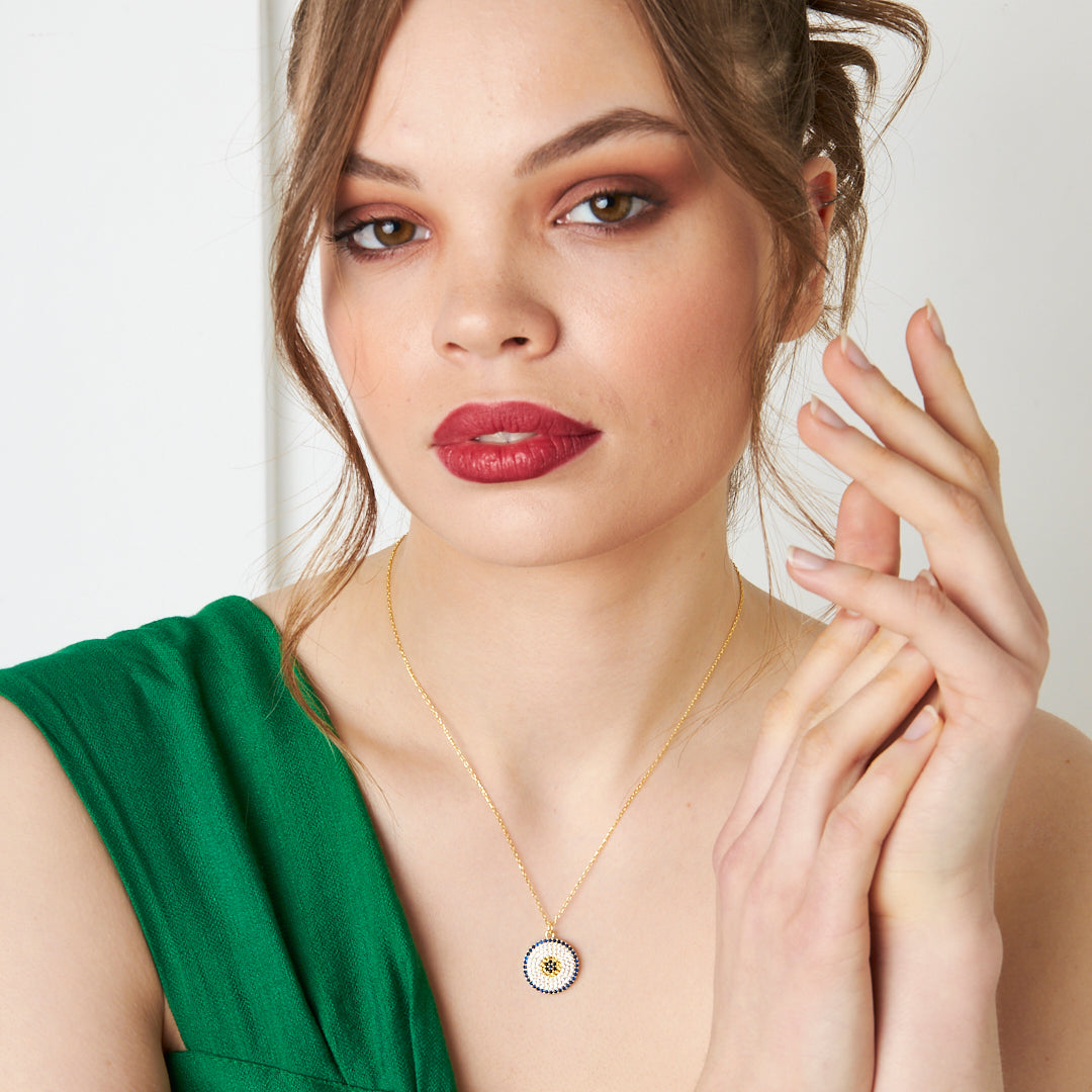 Büyük Nazar Kolyesi - 925 GÜMÜŞ