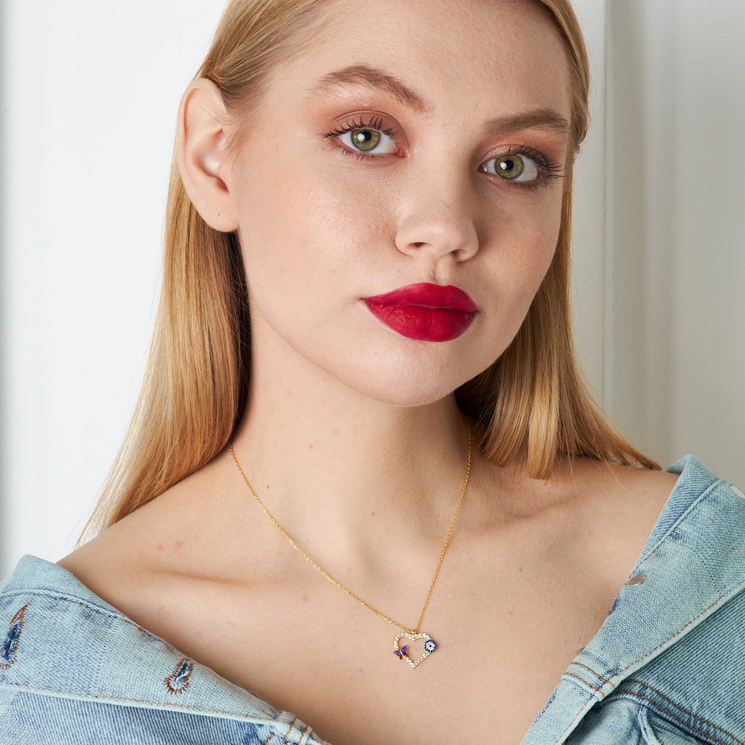 Kelebek Kalpli Kolye - 925 GÜMÜŞ