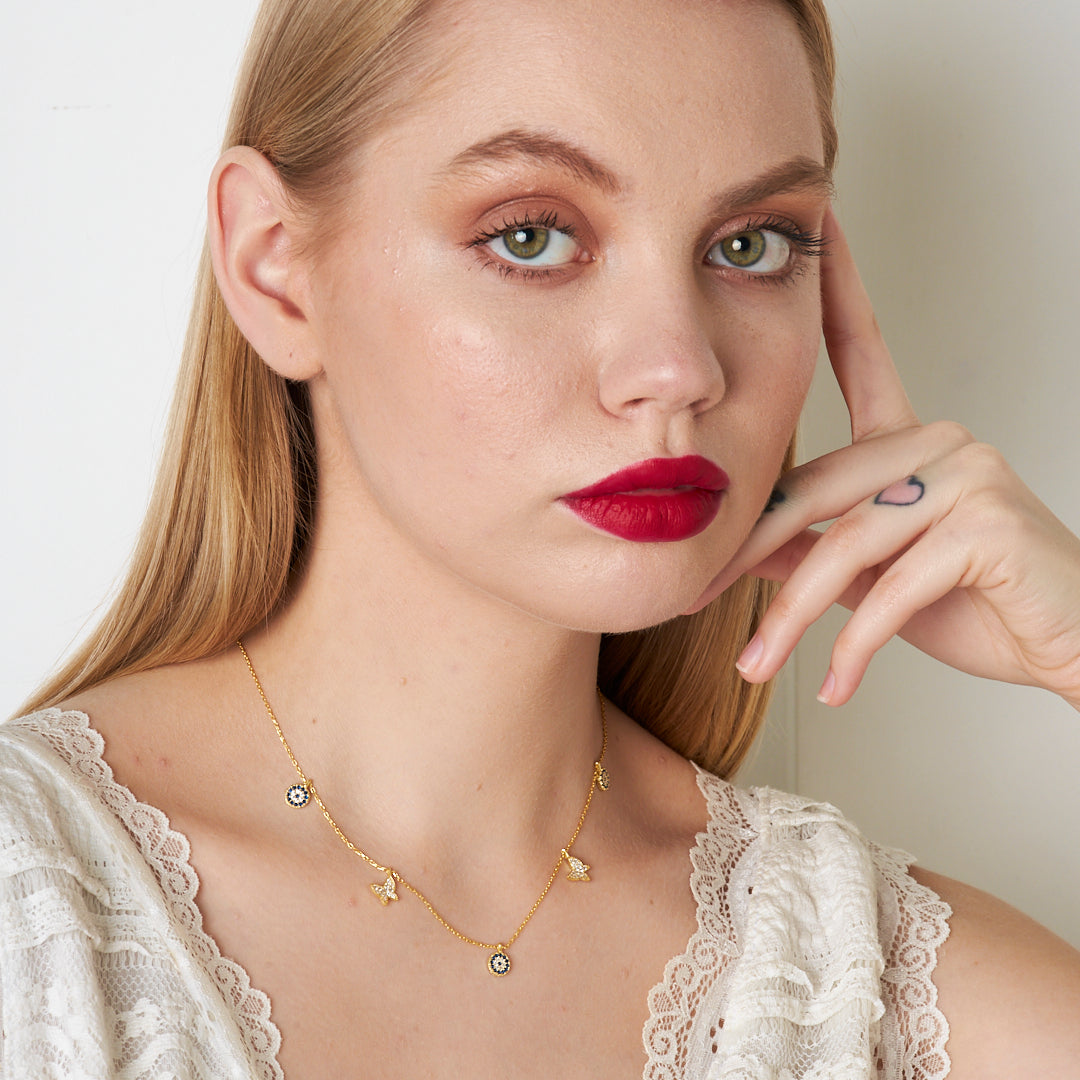 Kelebek Şans Kolyesi - 925 GÜMÜŞ