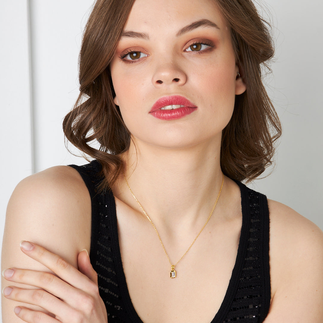 Basit Baget Kolye - 925 GÜMÜŞ