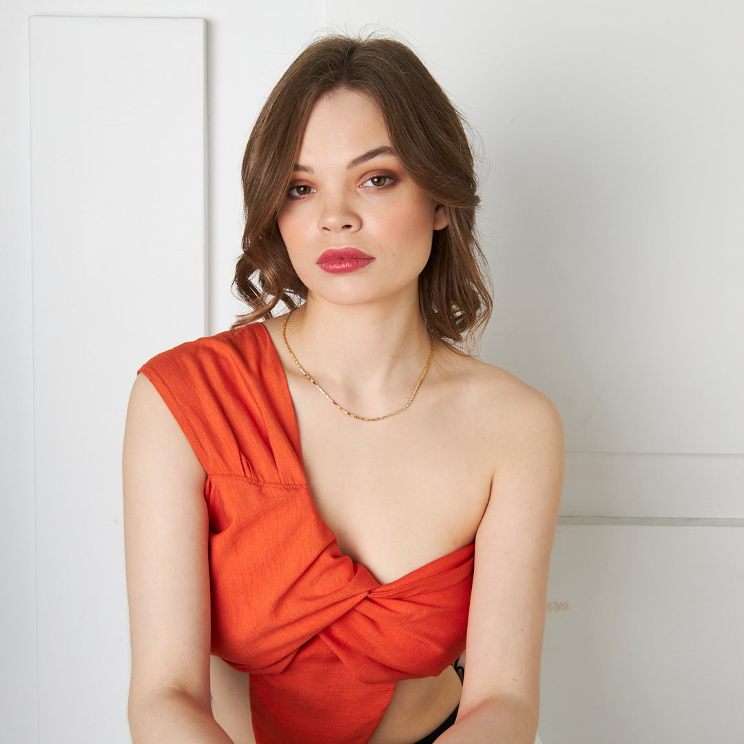 Renkli Su Yolu Zincir - 925 GÜMÜŞ