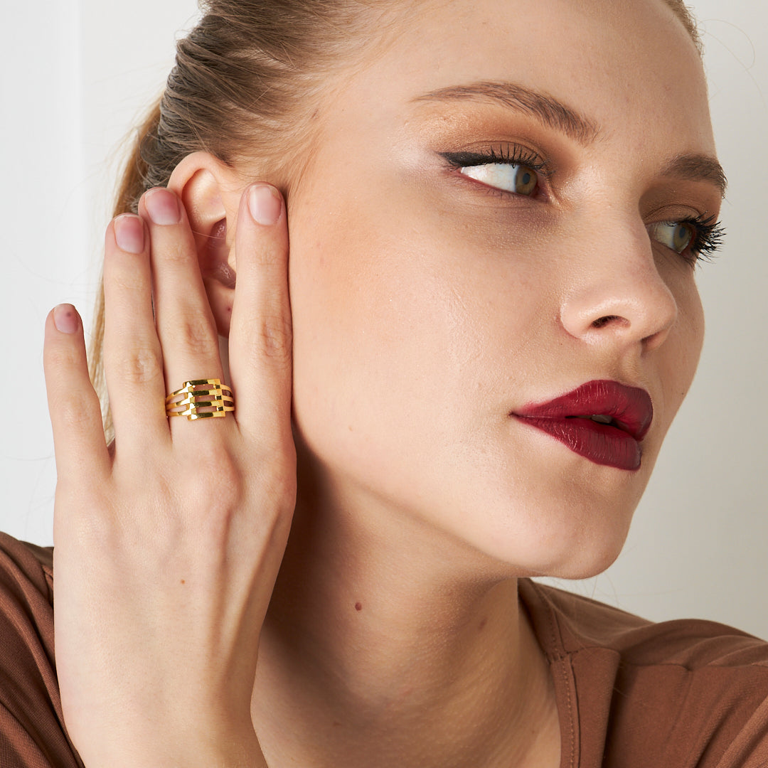 Pürüzsüz Nervürlü Yüzük - 925 GÜMÜŞ