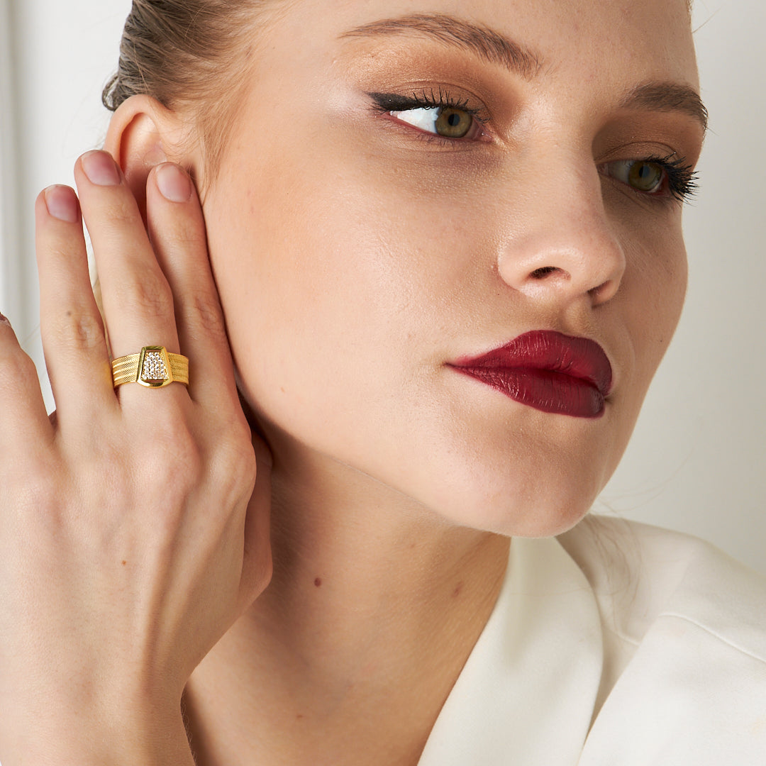 Dört Sıralı Hasır Yüzük - 925 GÜMÜŞ