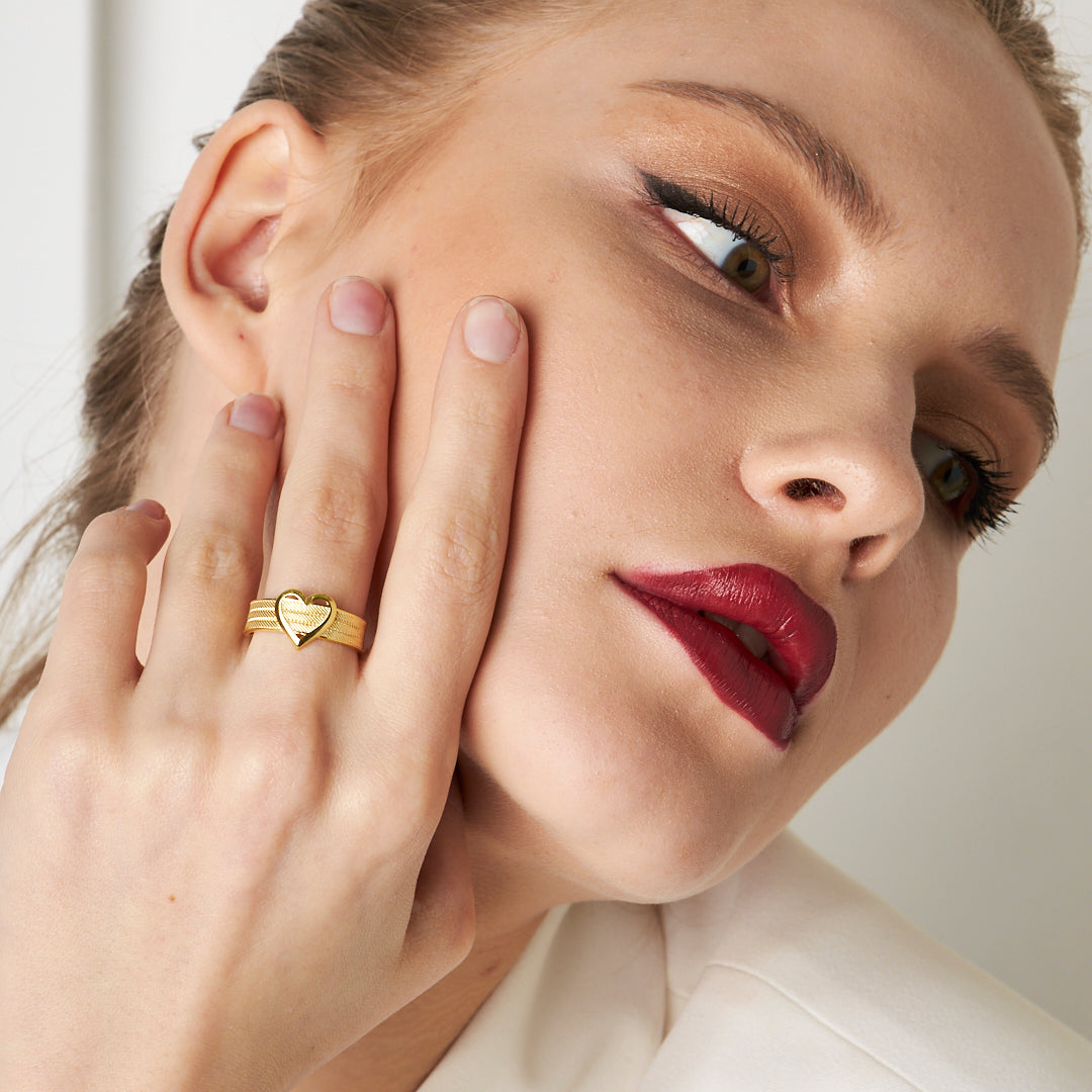 Kalpli Hasır Yüzük - 925 GÜMÜŞ