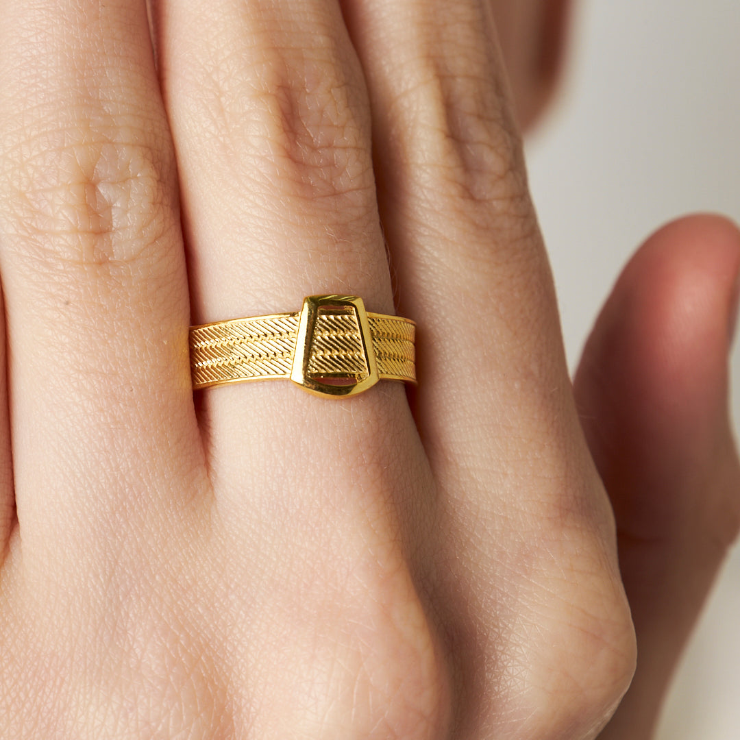 Üç Sıralı Hasır Yüzük - 925 GÜMÜŞ