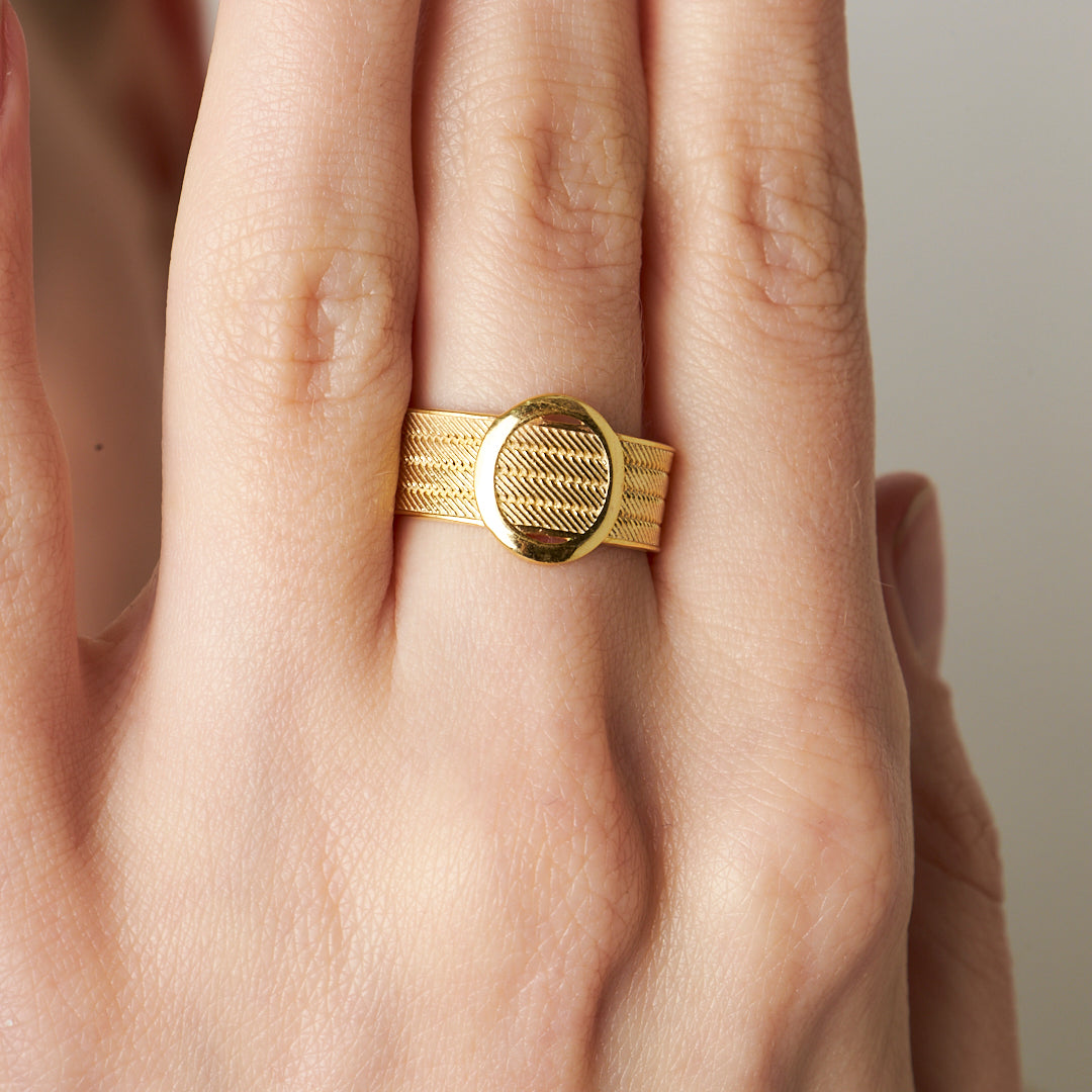 Dört Sıralı Klasik Yuvarlak Hasır Yüzük - 925 GÜMÜŞ