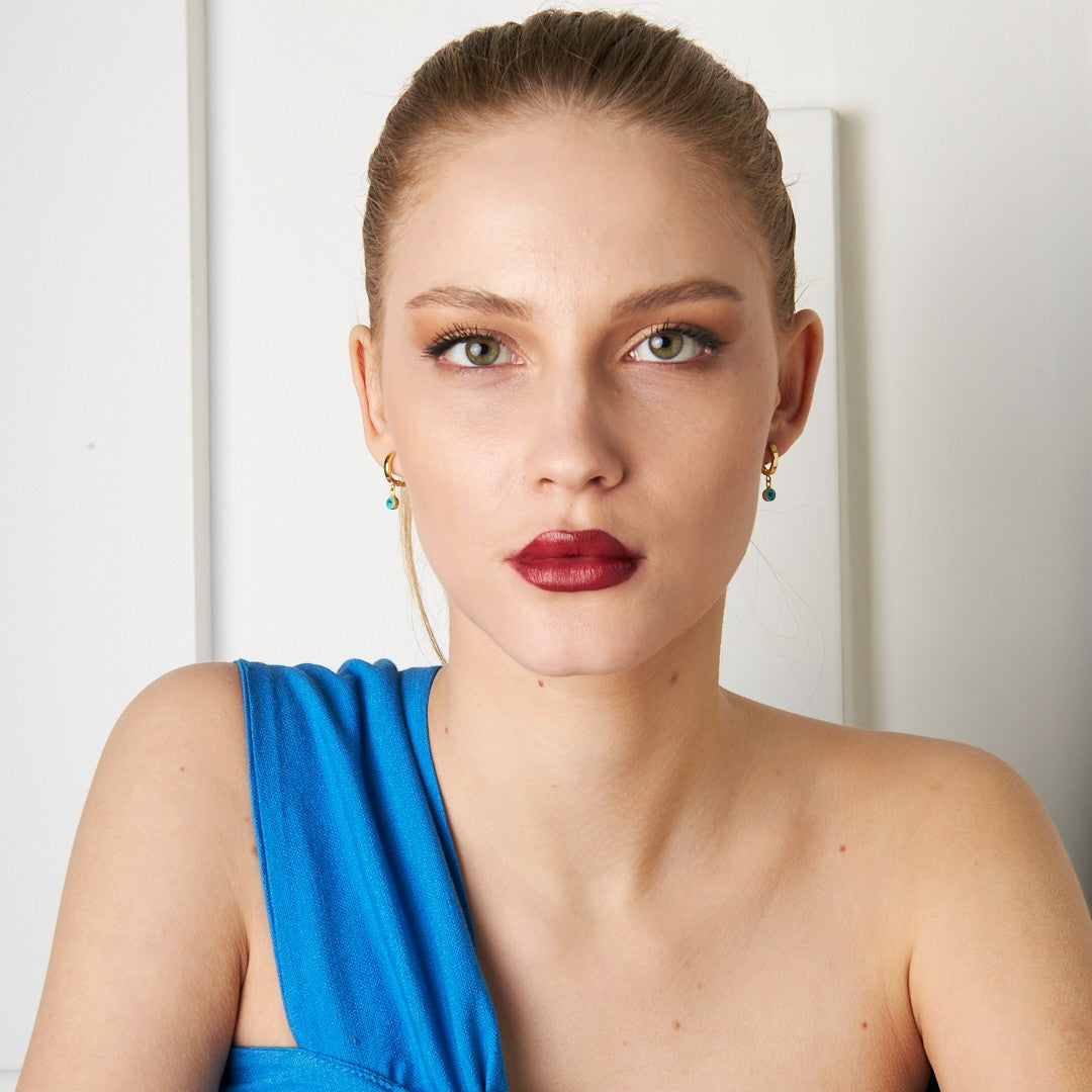 Nazar Halka Küpe - 925 GÜMÜŞ