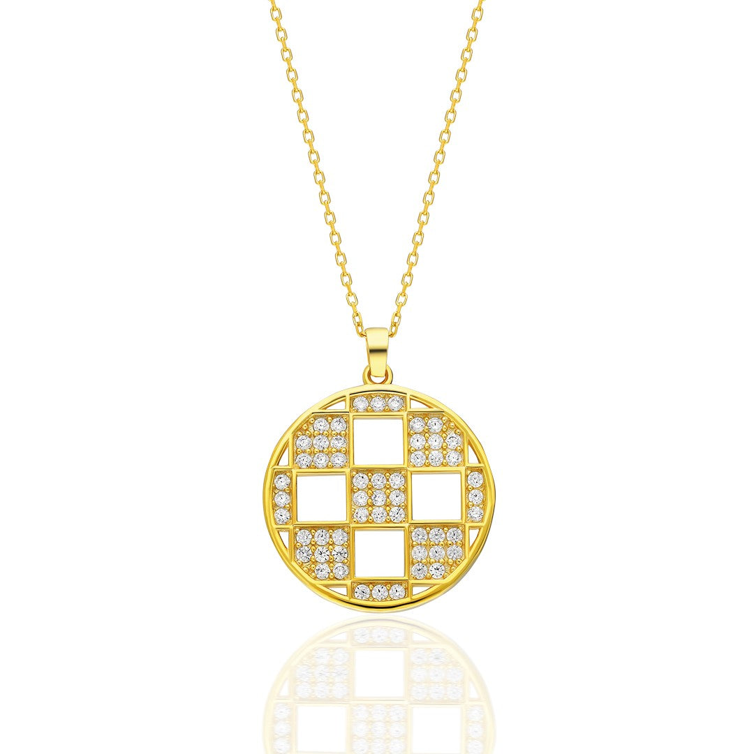 İçi Kare Model Kolye - 925 GÜMÜŞ