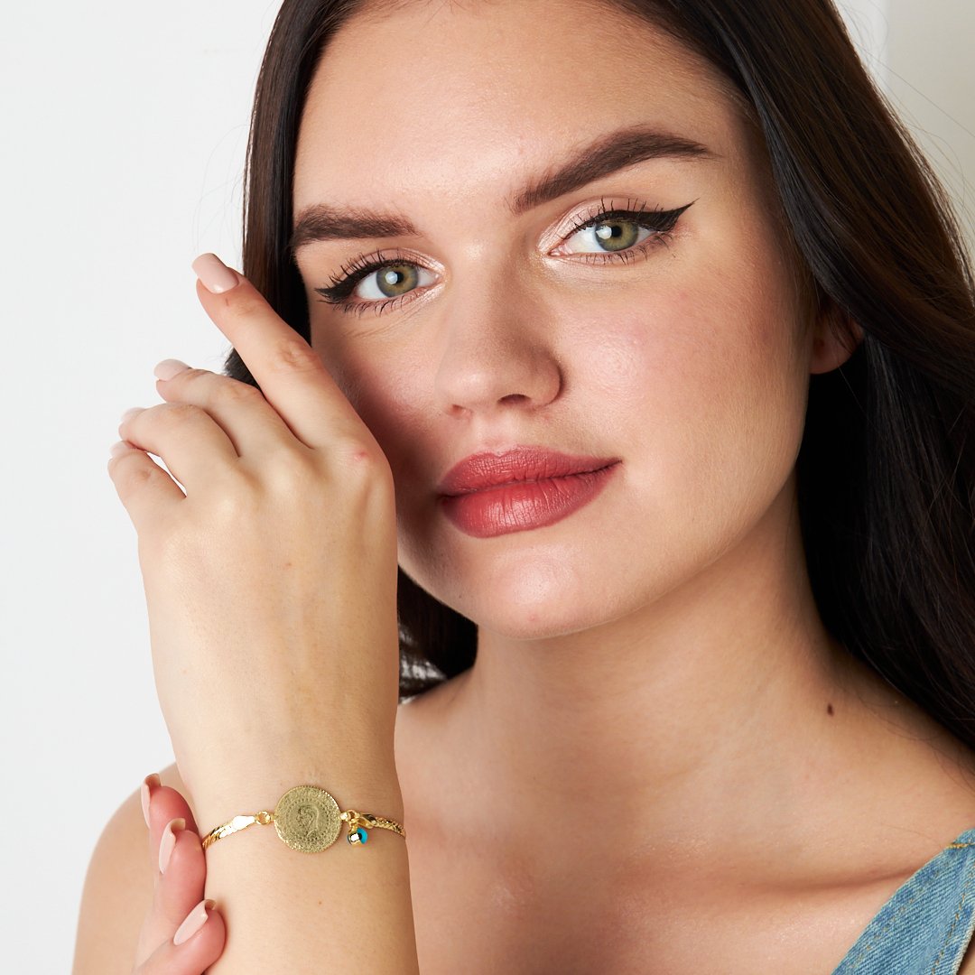 Charmlı Çeyrek Kalem Zincir Bileklik - 925 GÜMÜŞ