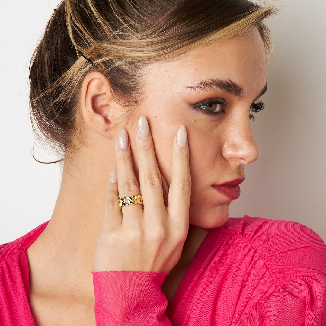 Büyük Zincir Model Yüzük - 925 GÜMÜŞ