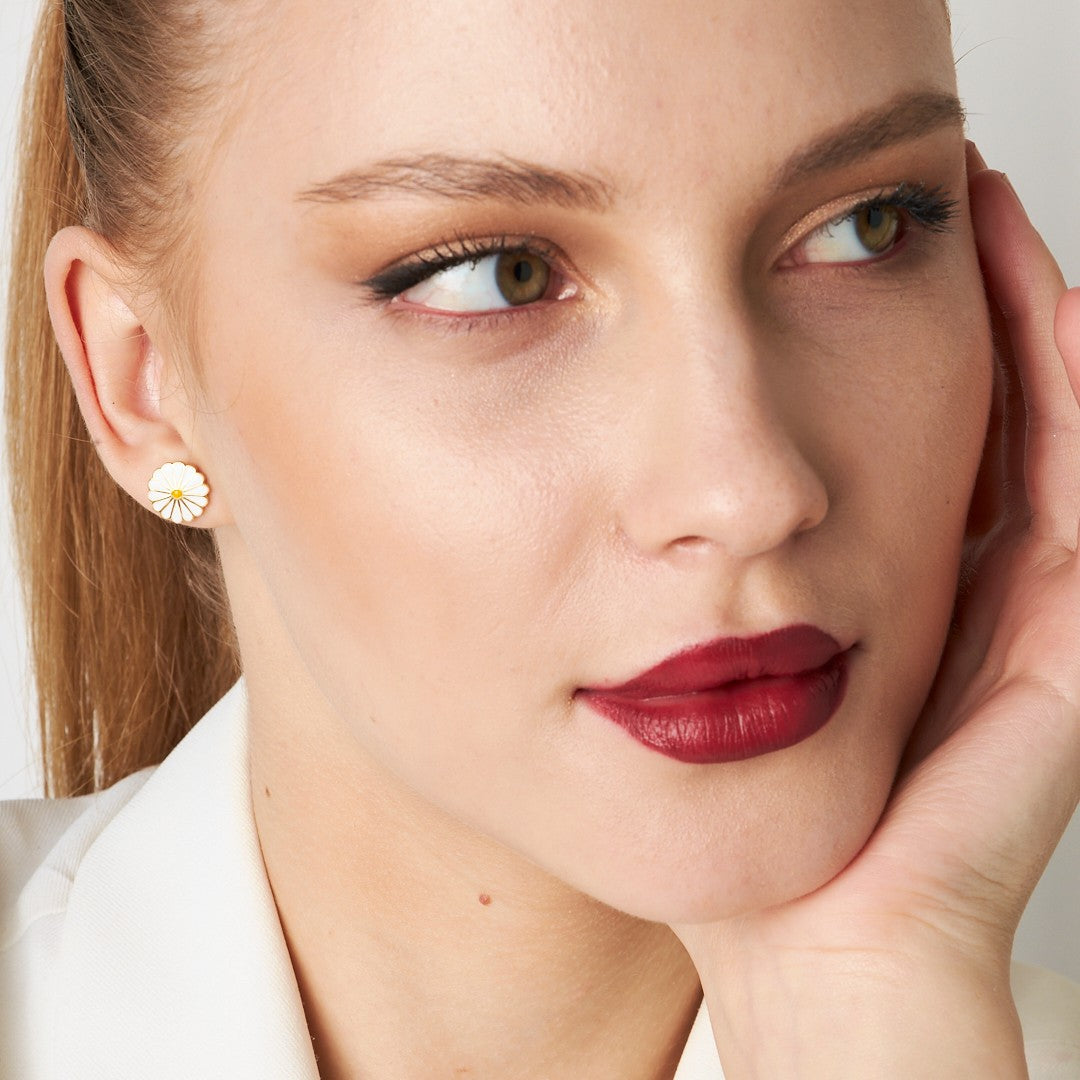 Papatya Küpeleri - 925 GÜMÜŞ