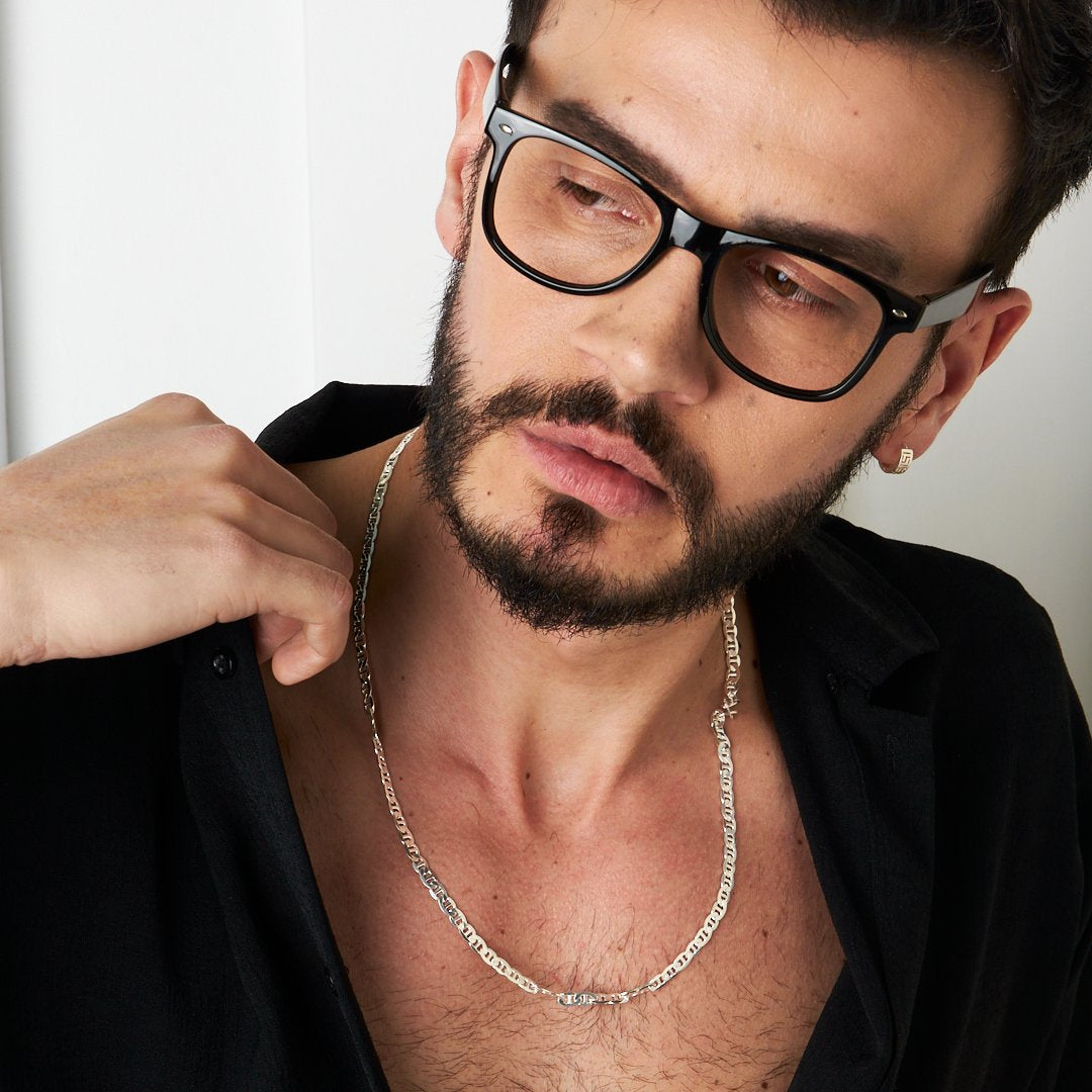 Örme Zincir Kolye - 925 GÜMÜŞ