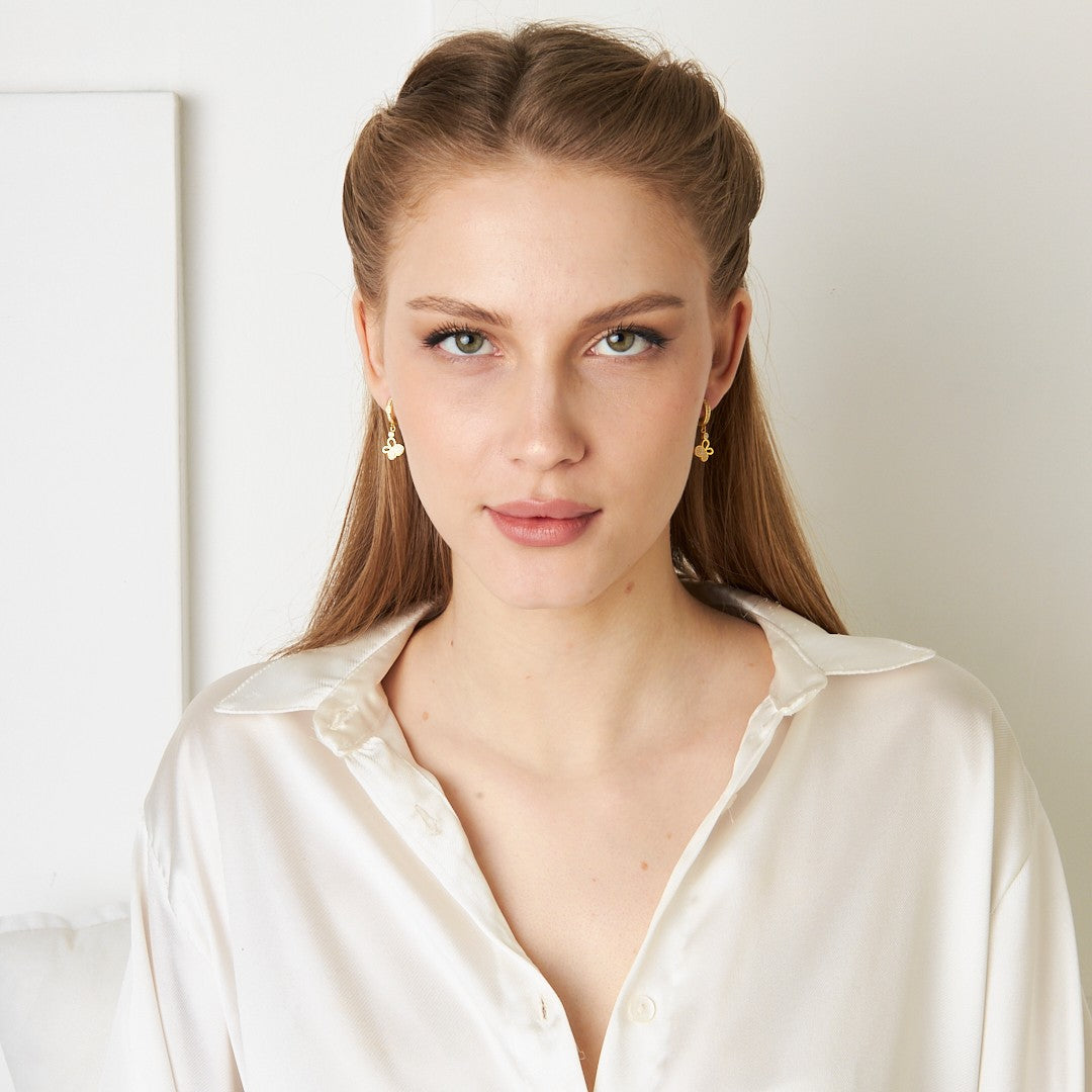 Yan Kelebek Küpe - 925 GÜMÜŞ