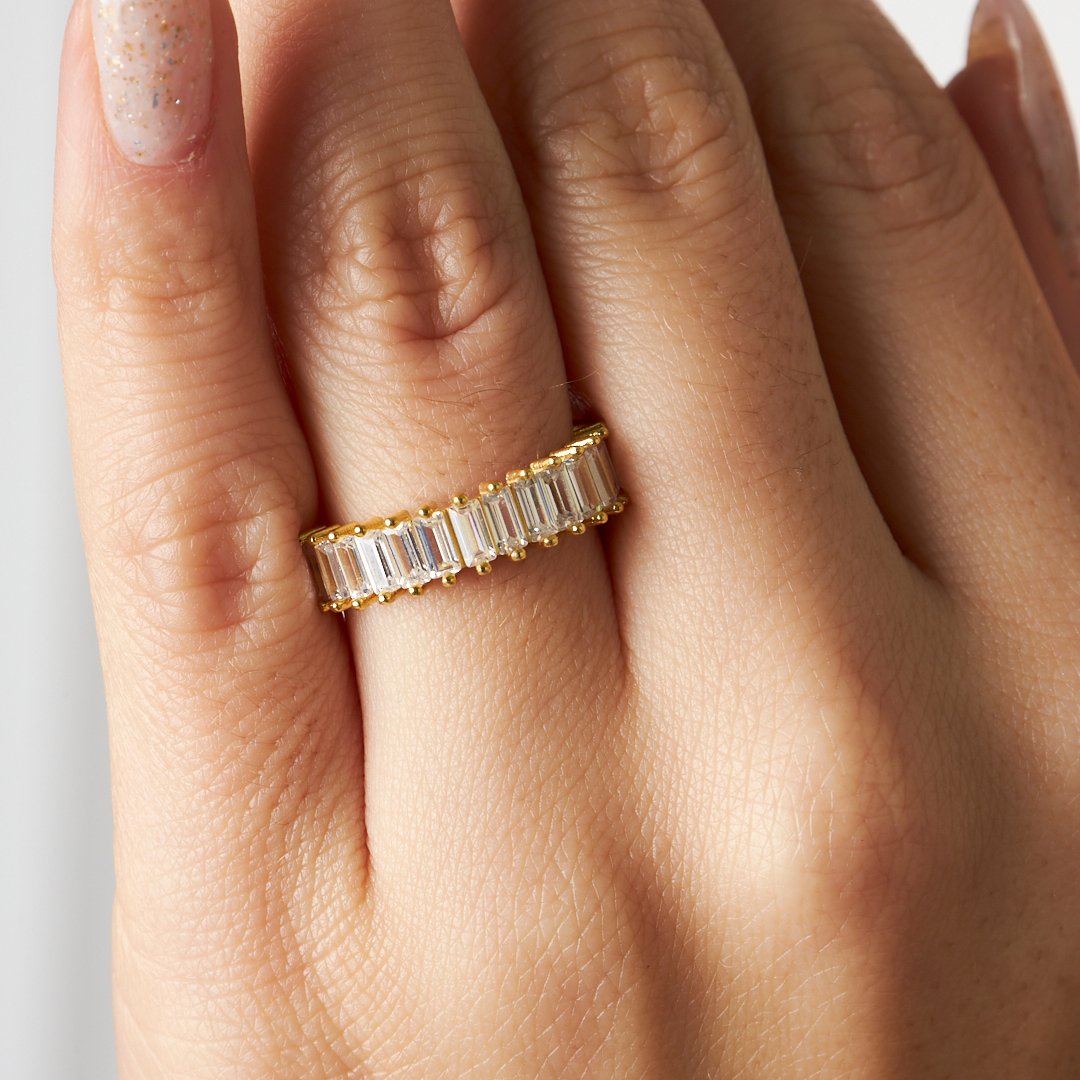 Satır Baget Yüzük - 925 GÜMÜŞ