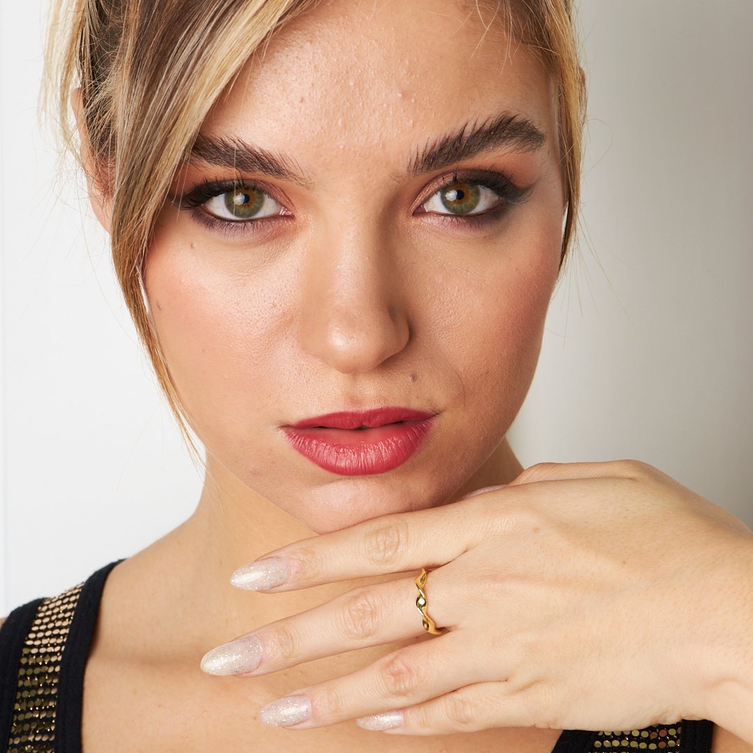 Spiral Şekilli Yüzük - 925 GÜMÜŞ