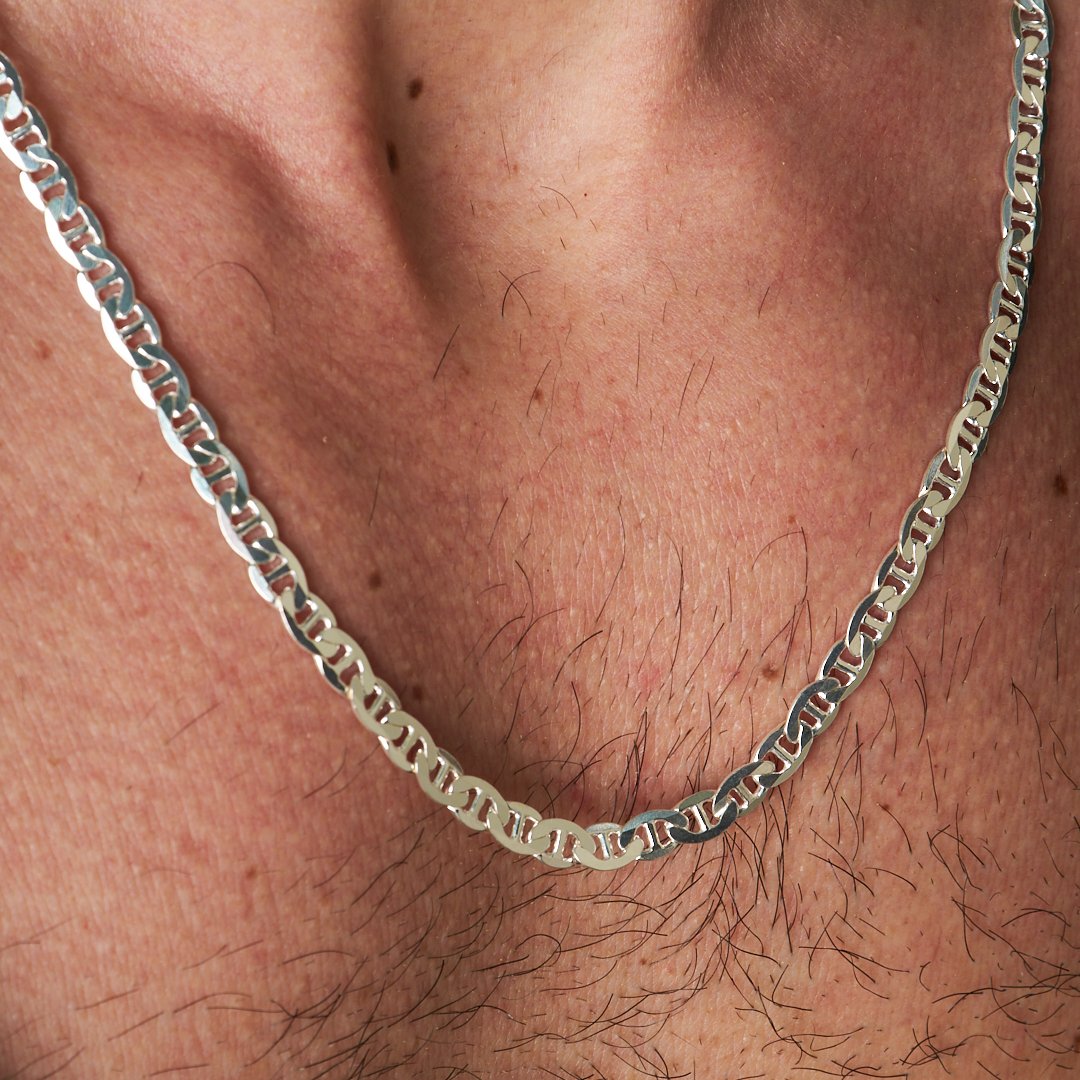 Örme Zincir Kolye - 925 GÜMÜŞ