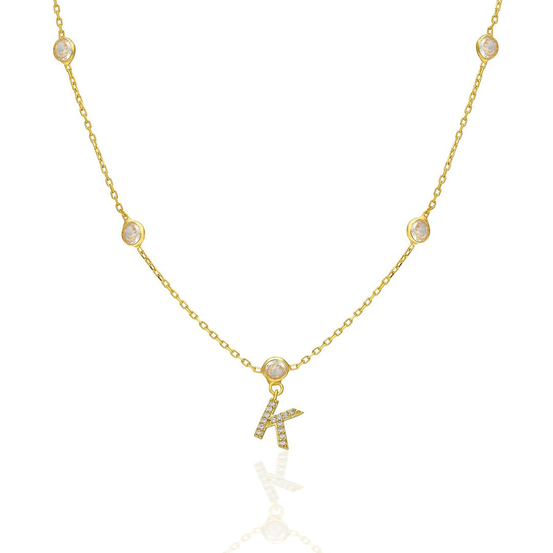 Tohumlu Zincir Harf Kolye - 925 GÜMÜŞ