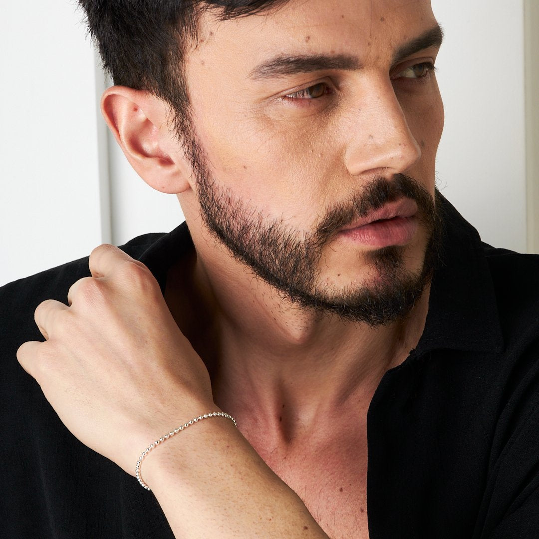 Top Zincir Bileklik - 925 GÜMÜŞ