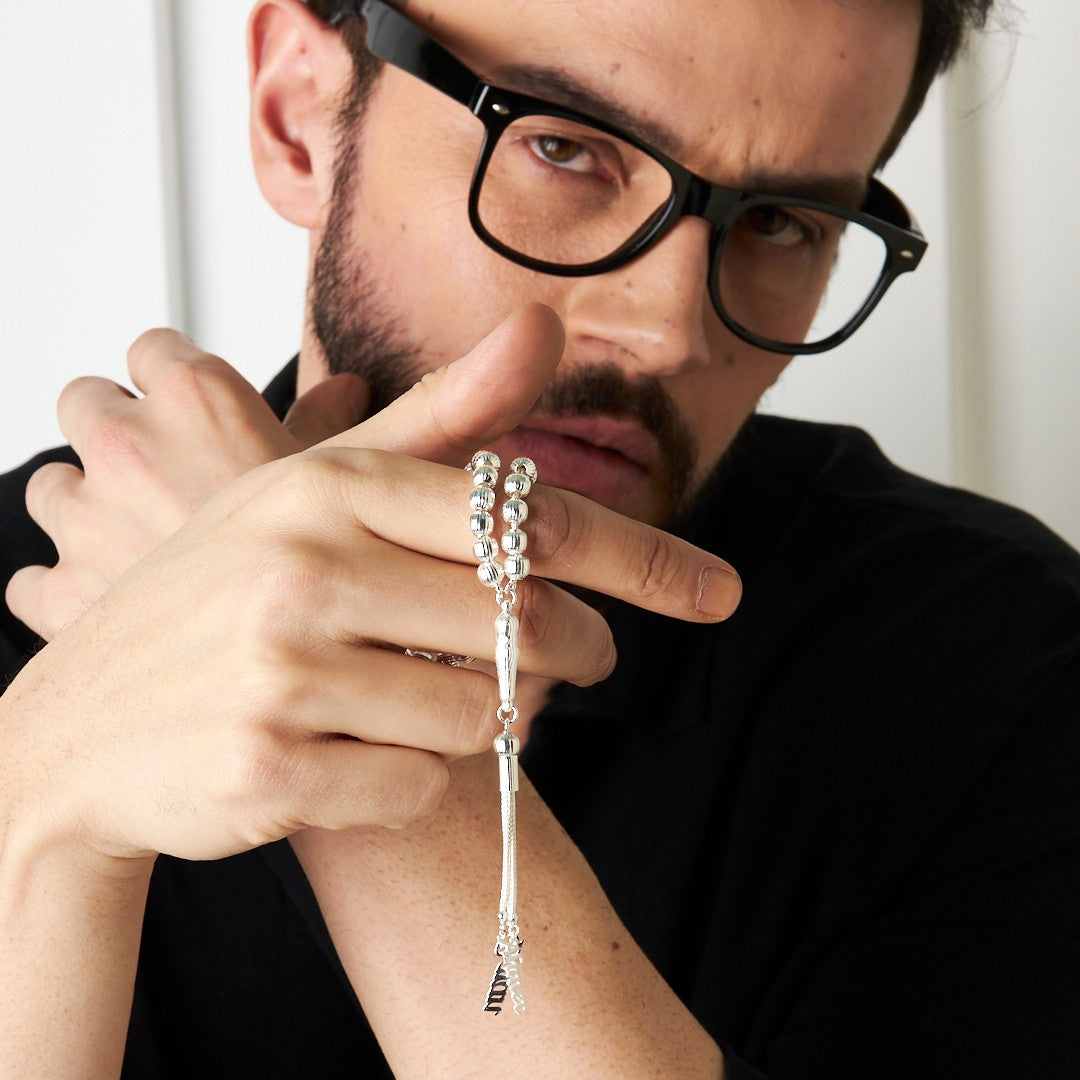 İki isimli tespih - 925 GÜMÜŞ