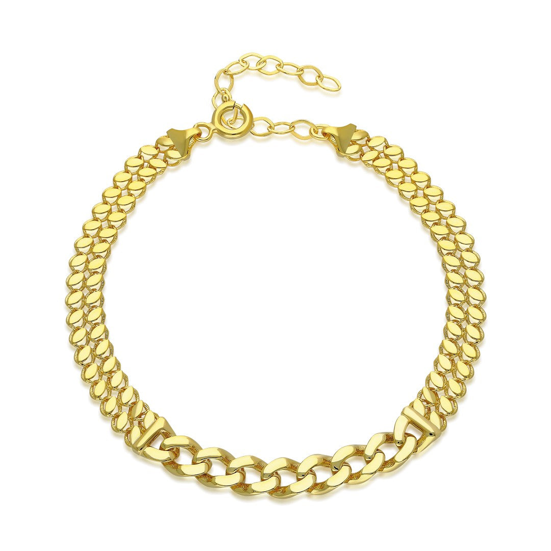 Pullu Basit Zincir Bileklik - 925 GÜMÜŞ