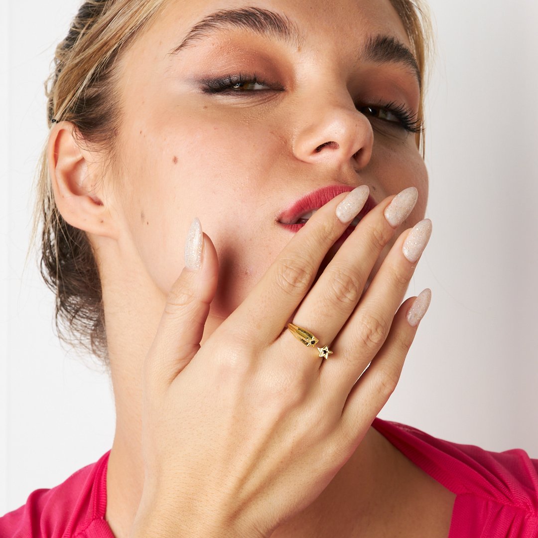Yıldız Işıltılı Yüzük - 925 GÜMÜŞ