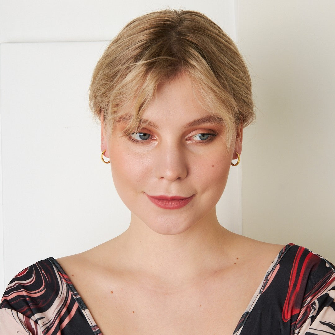 Basit Oval Küpeler - 925 GÜMÜŞ