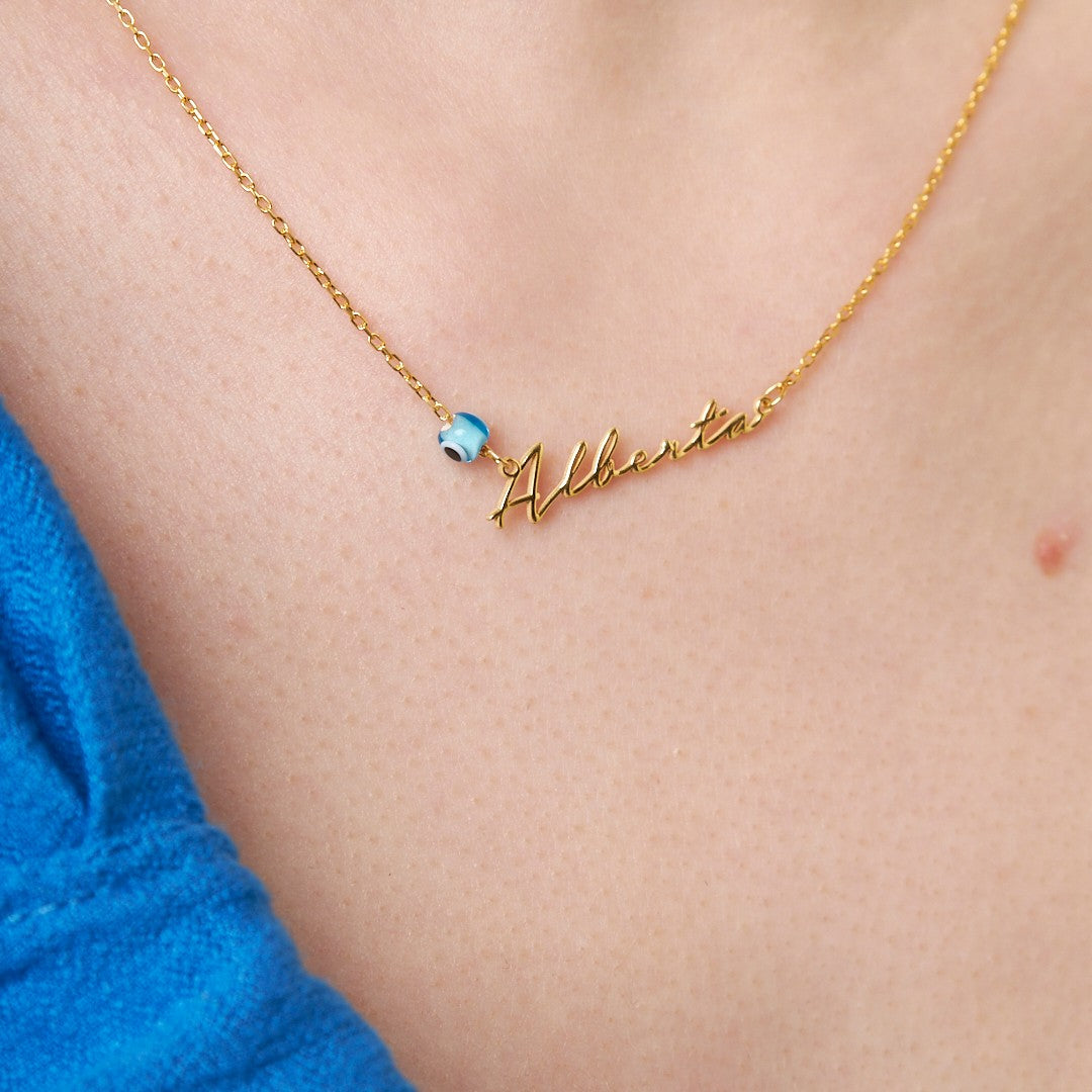 El Yazısı Nazar İsim Seti - 925 GÜMÜŞ