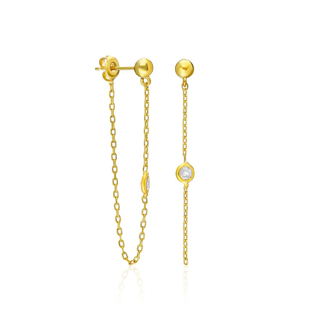 Asılı Zirkon Küpeler - 925 GÜMÜŞ