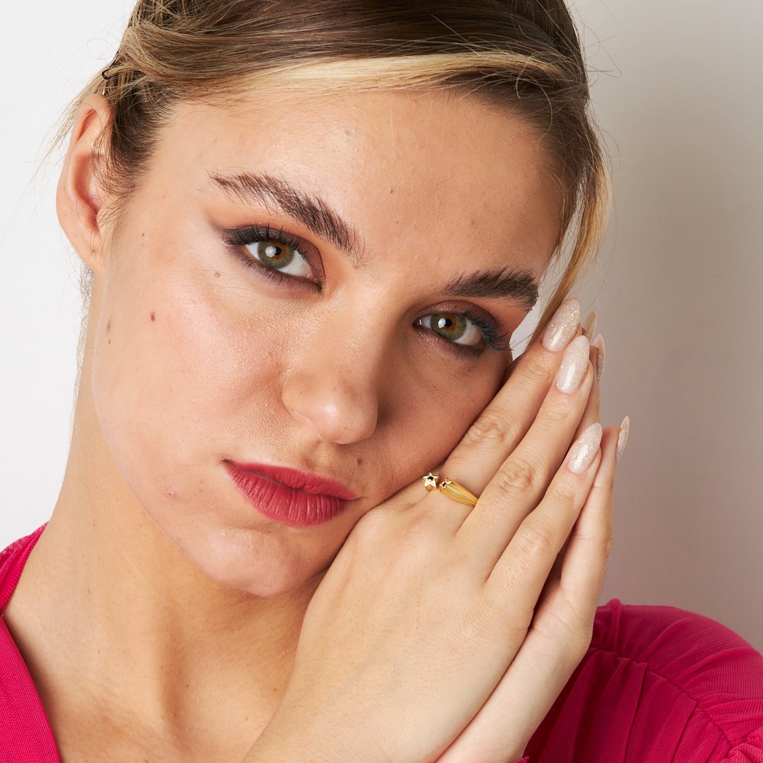 Yıldız Işıltılı Yüzük - 925 GÜMÜŞ