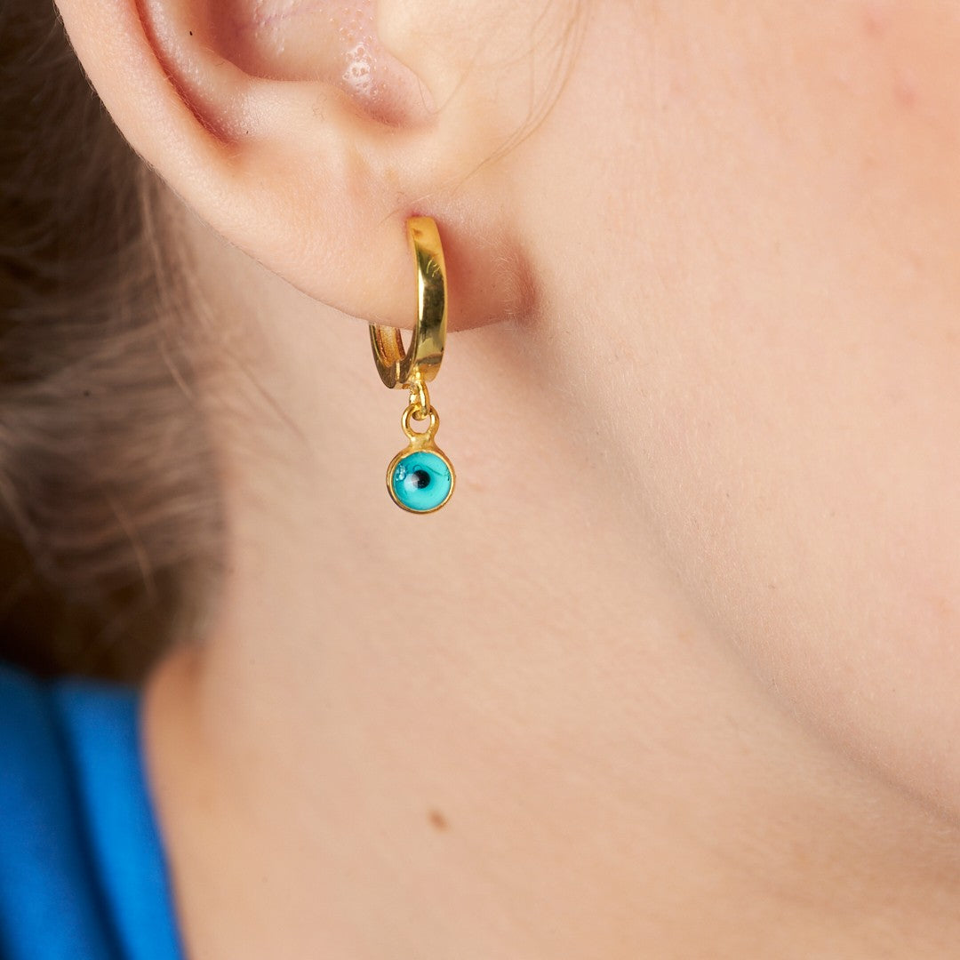 Nazar Halka Küpe - 925 GÜMÜŞ