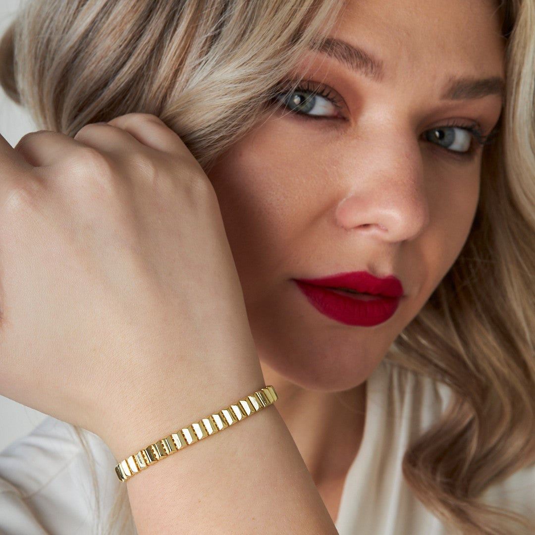 Dikdörtgen Bilezik - 925 GÜMÜŞ